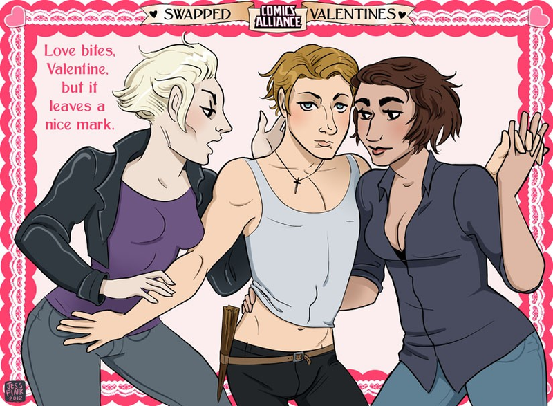 Illustration for article titled Give gender-swapped superhero valentines for a sexually confusing holiday